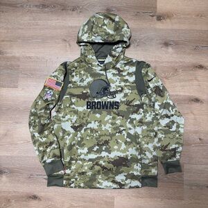 CLEVELAND BROWNS NIKE Camo 2021 Salute To Service HOODIE MEN'S Large